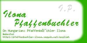 ilona pfaffenbuchler business card